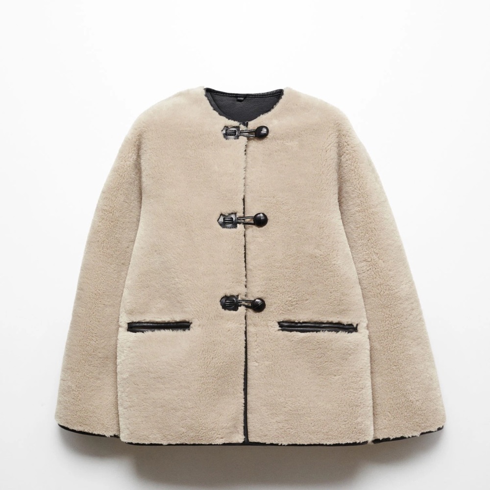 Mango Fur-Effect Sherpa Jacket